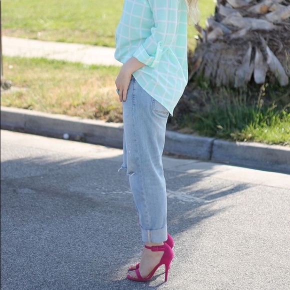 ✖️ShoeMint fuchsia pink strappy heels - Picture 2 of 3